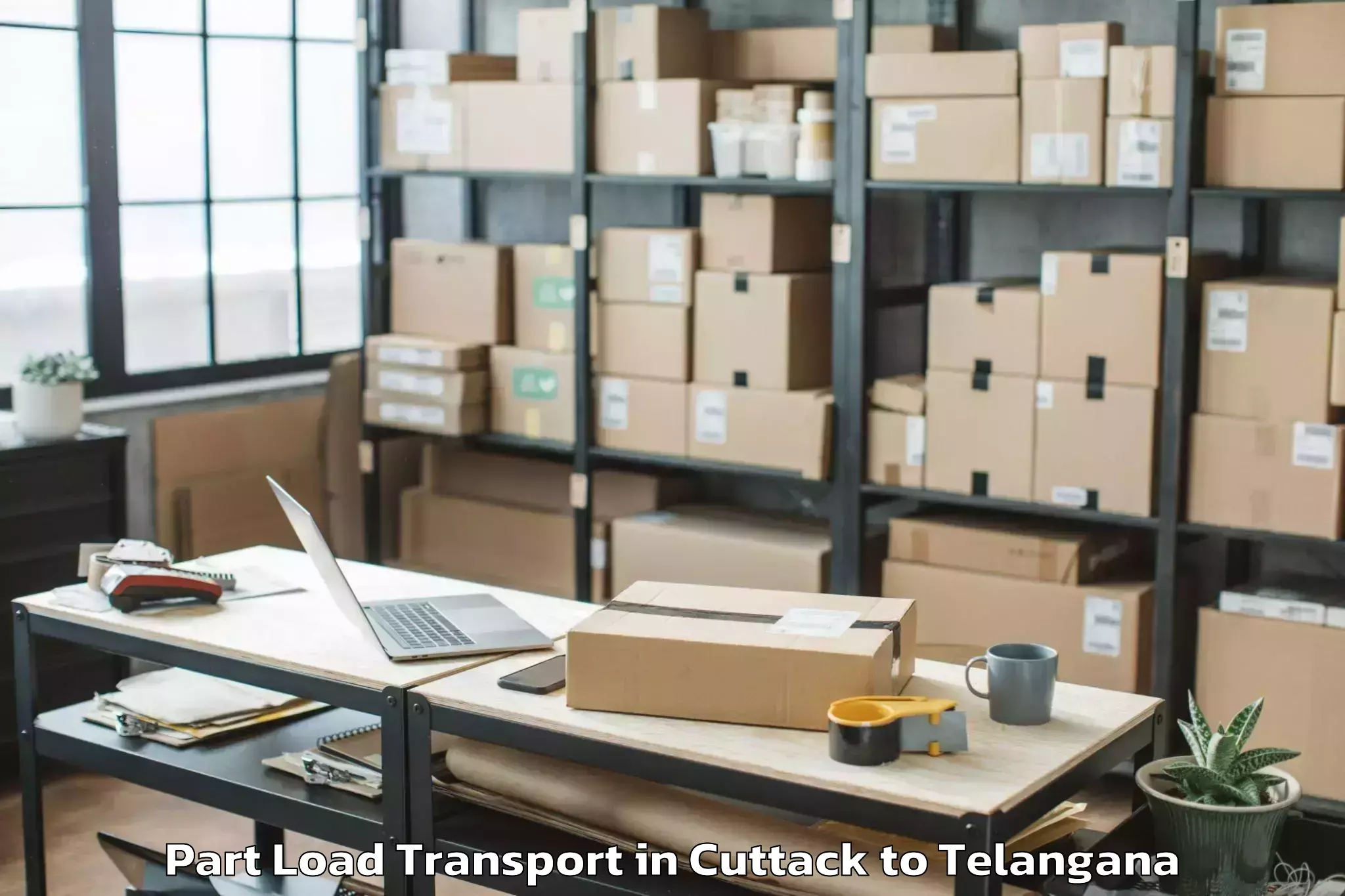 Top Cuttack to Quthbullapur Part Load Transport Available